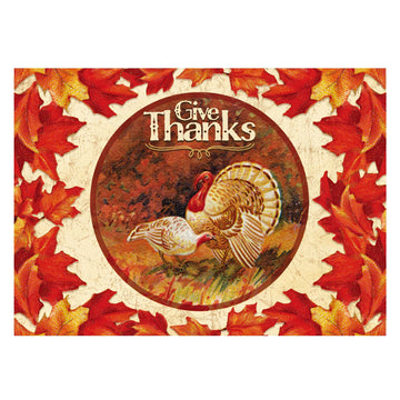 Thanksgiving-8Ct Harvest Paper Placemats 14" X 10", 2 Designs