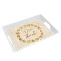 Thanksgiving Handle Serving Tray With Hot Stamping 15.3" X 11.5", 2 Designs