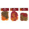 50Ct 2.75" Thanksgiving Leaves Assorted Colors, 3 Assortments