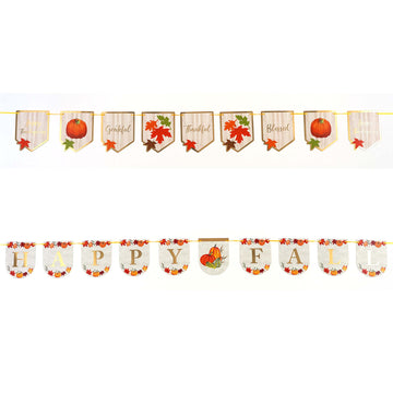 6' Harvest Wishes Banner With Hot Stamping, 2 Designs