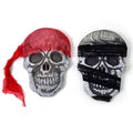 Decoración de cráneo de Halloween 13.75" X 9.5", 2 surtidos