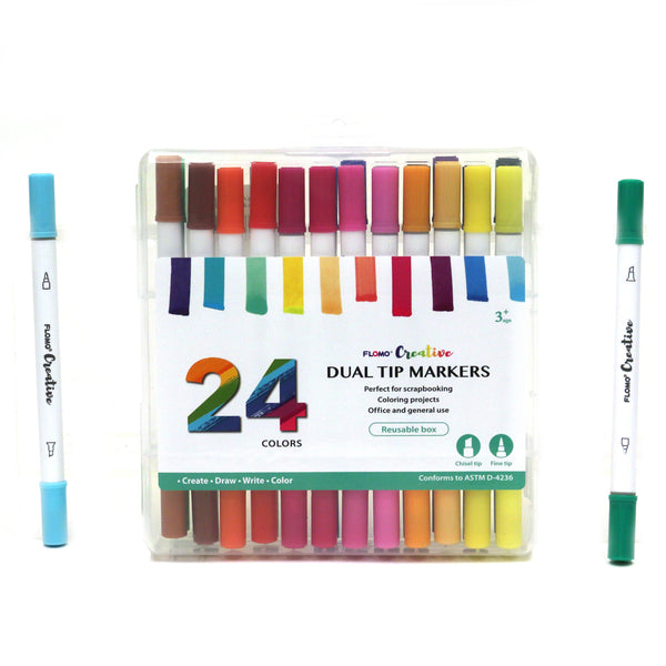 Textile Markers, Line 2-4 , Assorted Colours, 12 pc
