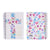 100 Sheet Hard Cover Journal Marble Heart/Floral Cross, Hot Stamp, 8.5"X6", 2 Designs
