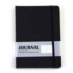 128 Sht/256 Page Pu Leather Cover Hardbound Journal, Black-Blue, 8.3"X5.8"