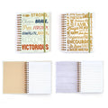 160 Sht Jumbo Spiral Hot Stamp Journal, Inspire Yourself, 8.5"X6.25", 2 Designs