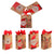 3Pk Large Hello Christmas Kraft Hot Stamp Bag, 4 Designs