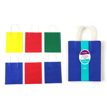 Bolsa de Kraft Blanco de 6Pk de primaria sólida impresa