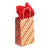 8Pk Narrow Medium Hot Stamp Bundle Red Gold Christmas Kraft Bag, 3 Designs