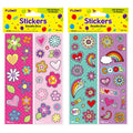 10, 2" X 6.5" Tiras Doodle Diva Glitter Stickers, Total 125 Stickers, 2 Surtidos