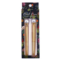 2Pk Metal Pen With Pearl, Medium Point, Black Ink