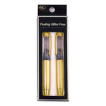 2Pk Metal Pen With Floating Glitter, Medium Point, Black Ink