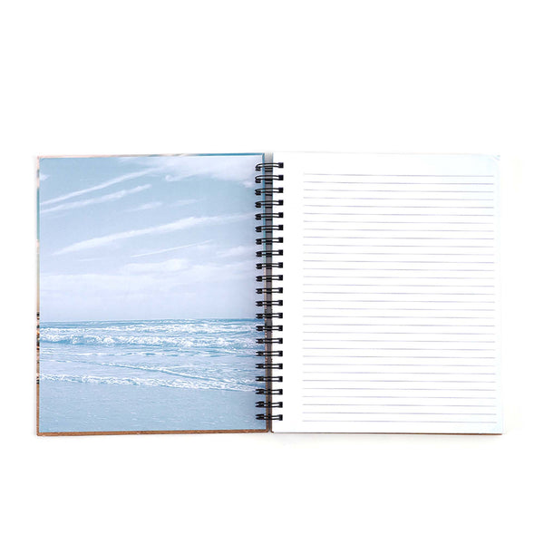 140Sht/280Pge Mega Spiral Hard Cover H/Stamp Notebk,Beach/Bloom, 11.25"X9.25", 2 Designs