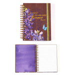 160 Sht Jumbo Spiral Religious Faith Floral Hotstamp Journal, 8.5"X6.25"