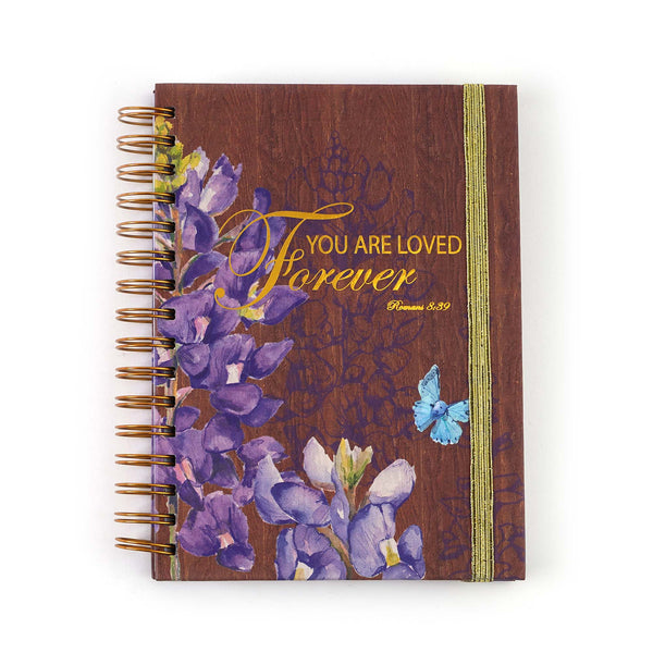 160 Sht Jumbo Spiral Religious Faith Floral Hotstamp Journal, 8.5"X6.25"