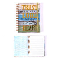 160 Sht Jumbo Spiral Religious Hot Stamp Trust In The Lord Journal, 8.5"X6.25"