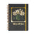 160 Sht Jumbo Spiral Hot Stamp Journal, Black Florals, 8.5"X6.25"