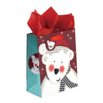 3Pk Large Check Plaid Christmas Uv Varnish Bag, 4 Designs
