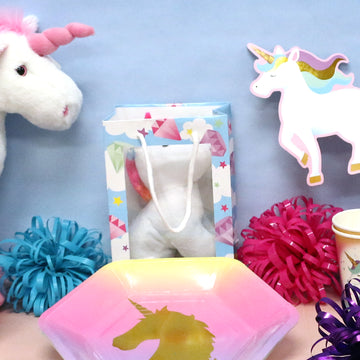 Unicornio de 7" en la bolsa de la ventana, 2 colores