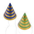 8Pk 3" Brights Stripe Mini Hat con Hot Stamp