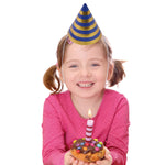 8Pk 3" Brights Stripe Mini Hat con Hot Stamp