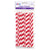 16Pk Red Stripe Paper Party Straws (12/36)
