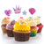 12Ct Princess Party Cupcake Topper With Hot Stamping, 4 Designs Assorted