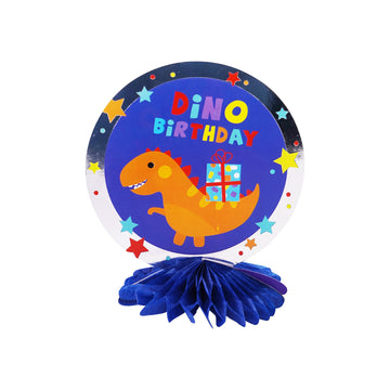 3Ct Dinosaur Mini Honeycomb Centerpieces W/Hot Stamp 6" X 5.25"