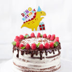 Dinosaur Party Cake Topper With Hot Stamp, 7" X 11"