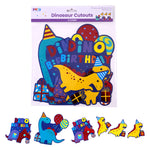 6Pk Dinosaur Party Cut Outs With Hot Stamp