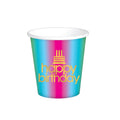 Vaso de papel 6Ct 9Oz Arco Iris con sello caliente