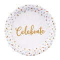 10" 16Pk Celebrate Round Plate With Hot Stamp