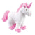 Peluche de unicornio de 12.6", blanco con ribetes rosados