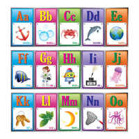 Tabla del alfabeto, 2 diseños como Robot y Dino surtidos, 24" X 8"