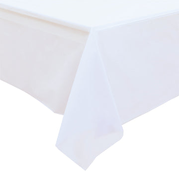 Cubierta de mesa rectangular blanca