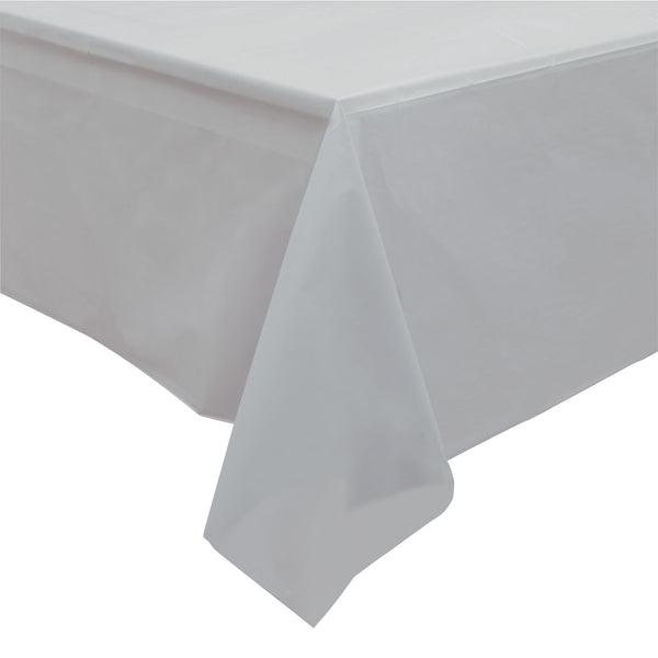 Cubierta de mesa rectangular plateada
