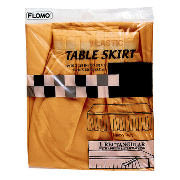 Falda de mesa dorada