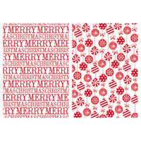 50 Sht Christmas Whimsy Tejido metálico impreso, 2 diseños/arreglos