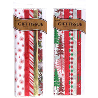 50 Sht Christmas Reds Printed-Metallic Tissue - 2 Assortments