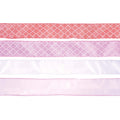 2" X 3Yds Impresión Geométrica Satinada/Sólida Organza Cinta de borde de alambre 2 Impresión/2 Sólida
