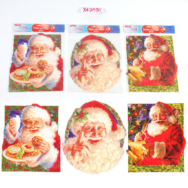 Recorte de papel navideño 3D de 12" X 14" con purpurina, 3 diseños