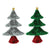 Árbol de Navidad de oropel de 8" X 5" con estrella, 2 colores
