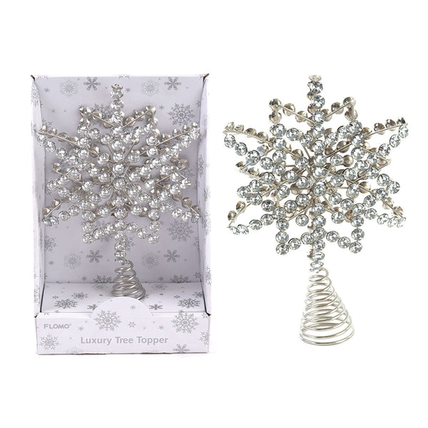 Navidad-10" Bling Tree Topper en caja abierta