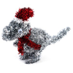 6.5" Christmas Gingerbread Man & Dinosaur Tinsel Decoration, 2 Designs