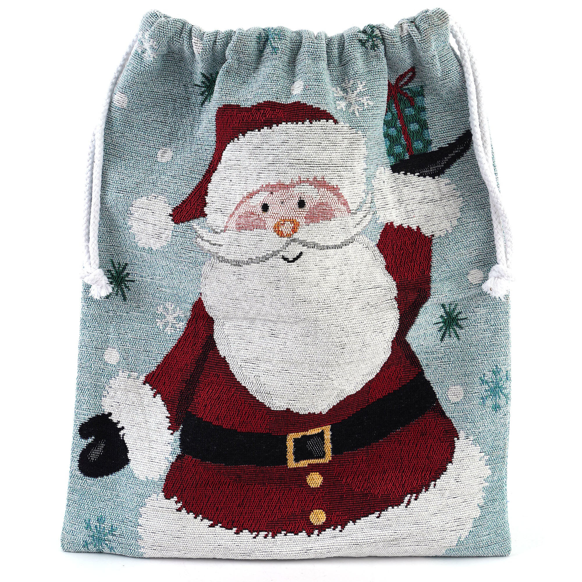 Christmas Santa Chenille Drawstring Bag 14
