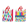 Extra Large Birthday Tinsels/Candles Glitter Bag, 2 Designs