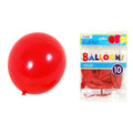 10Pack, 12" Solid Color Red Balloons