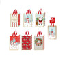 6Pk Narrow Medium Christmas Bags W/Hot Stamp, Snowmen & Friends, 6 Designs