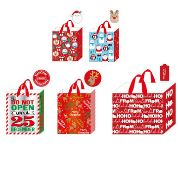 5Pk 2M/2L/H Christmas Hot Stamp/Glitter/Metallic Bags, Merry Holiday, 5 Designs