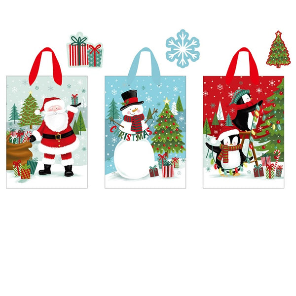3Pk Extra Large Christmas Bags, 3 Designs