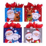 Horizontal Jumbo Friends Of Santa Printed Bag, 4 Designs